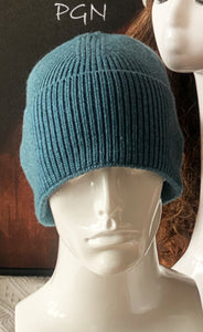 Cuffed Slouchy Toque - Blue