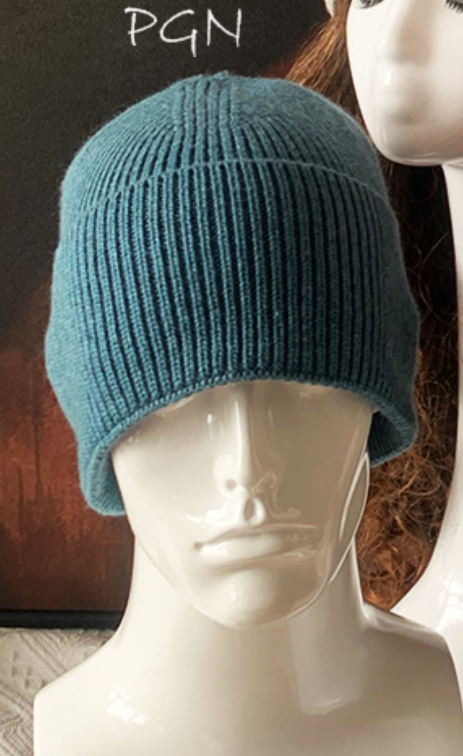 Cuffed Slouchy Toque - Blue