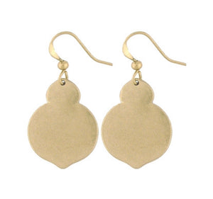 Solid Figure 8 Earring - gold plate