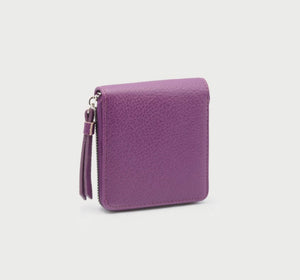 Woven Zip Around Square Wallet - Purple (Caracol)