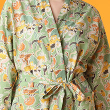 Load image into Gallery viewer, Tropical Jungle Short Robe
