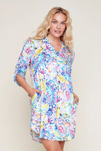Load image into Gallery viewer, Paisley Button Up Tunic Dress (renuar)
