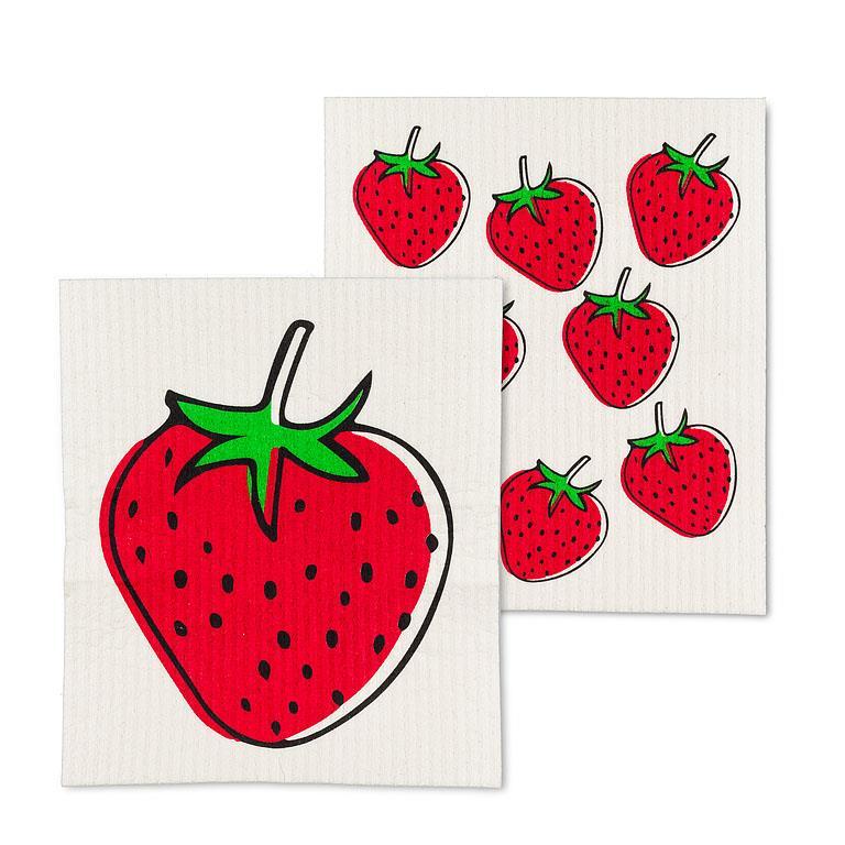 Strawberries Set/2 Swedish Dishcloths