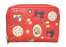Load image into Gallery viewer, Sewing Machines Change Purse -  Salmon
