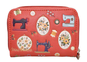 Sewing Machines Change Purse -  Salmon