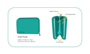 Mushroom Forest Change Purse - Teal
