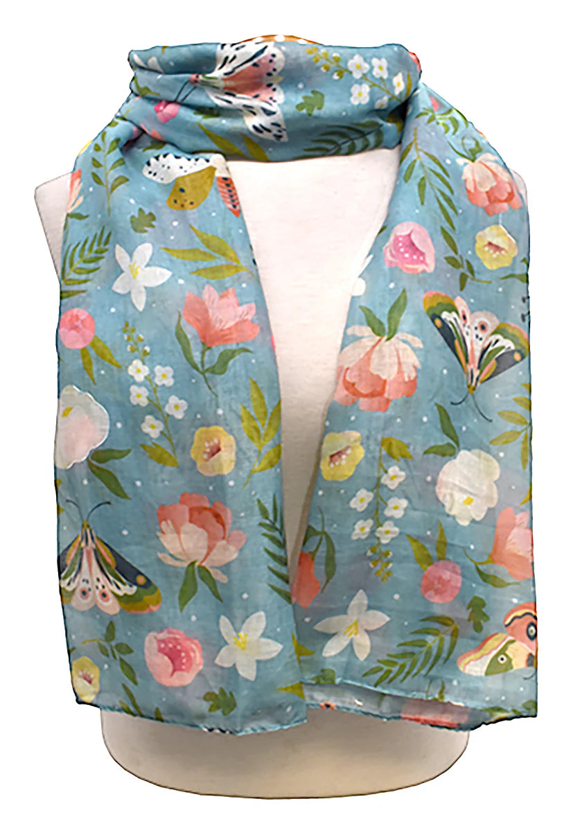 Butterfly Scarf - Aqua