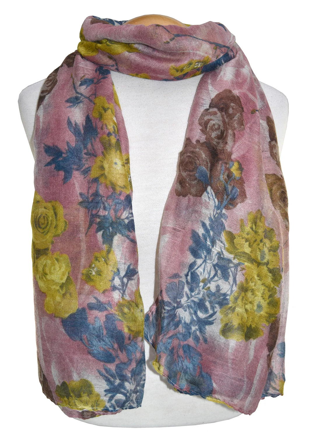 English Garden Scarf - rose