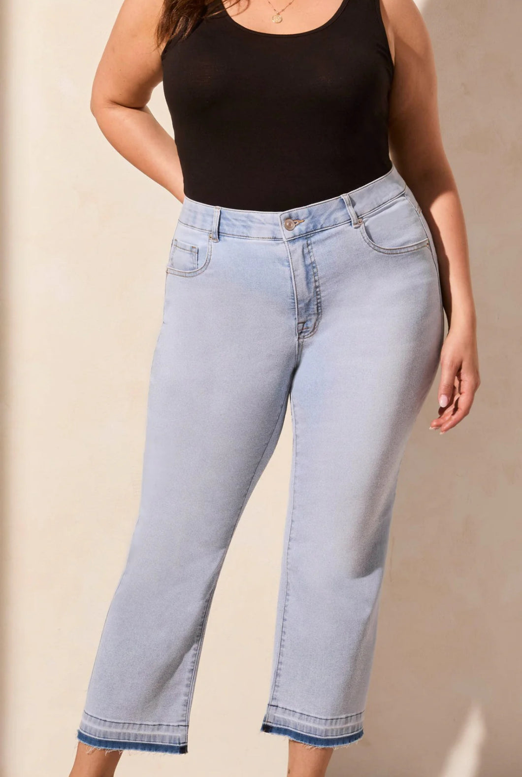Sophia Micro Flare Crop - Surf