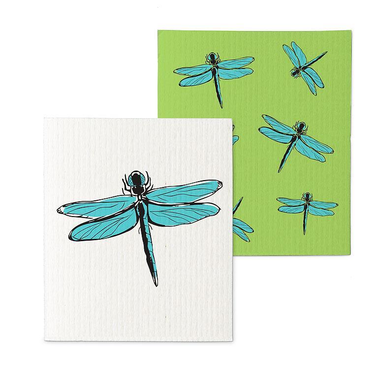 Dragonflies S/2 Swedish Dishcloths