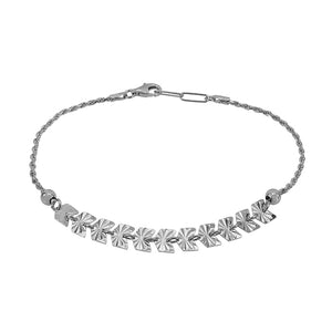 Etched Squares Sterling Bracelet
