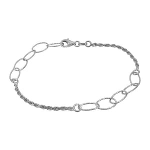 Connected Loops Sterling Bracelet