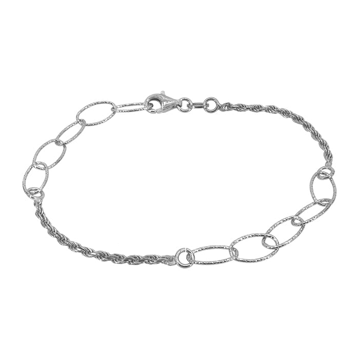 Connected Loops Sterling Bracelet