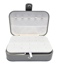 Load image into Gallery viewer, Grey Travel Jewelry Box - Medium
