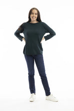 Load image into Gallery viewer, Fine Knit Boatneck Sweater - pine (Orientique)
