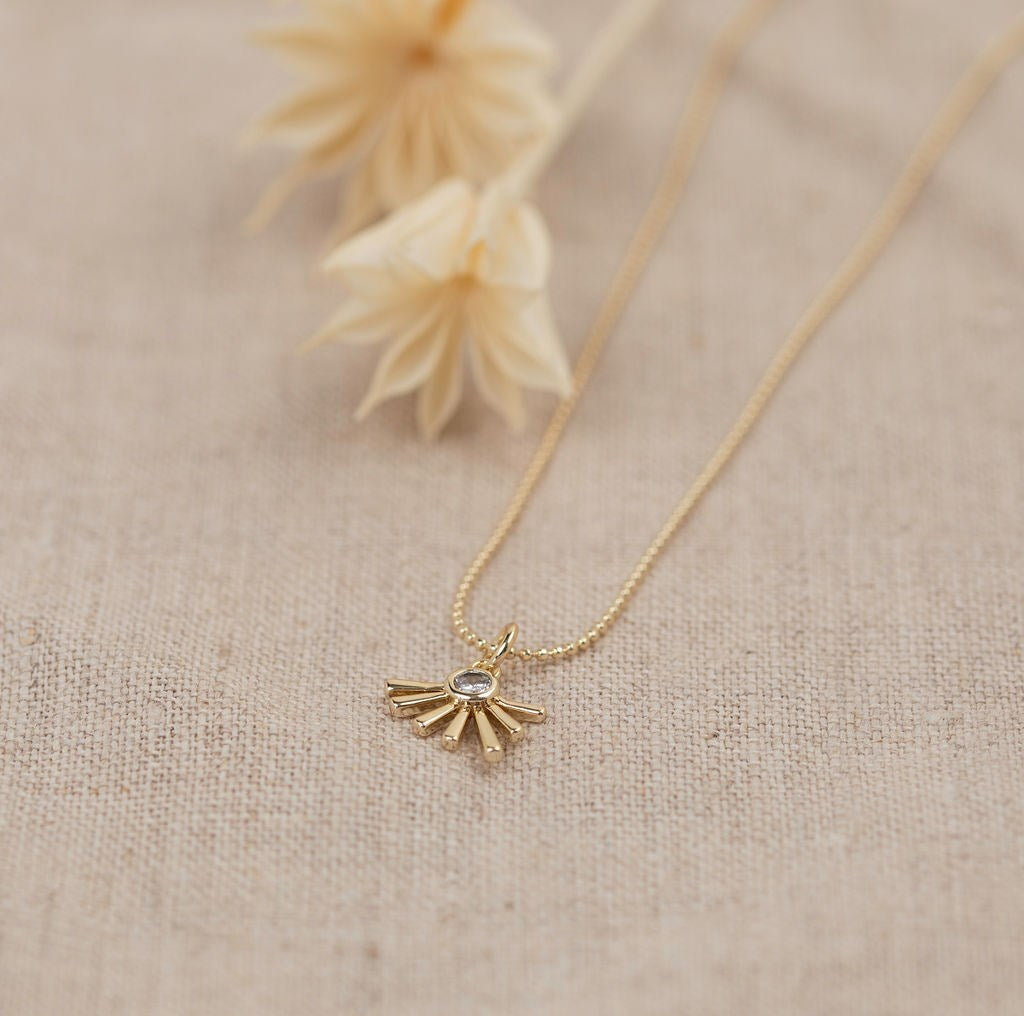 Light Burst Necklace - Gold Plated