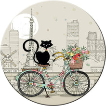 Load image into Gallery viewer, Cat on Bike Magnet
