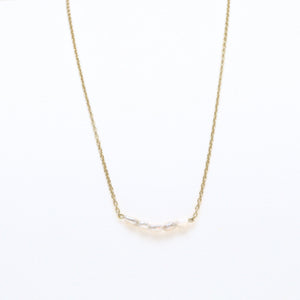 Mini Freshwater Pearl Necklace - Gold Fill (Bambu)