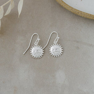 Nazar Earring - SIlver Plated