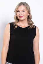 Load image into Gallery viewer, Nina Linen Tank - Black (Blue Sky)
