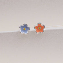 Load image into Gallery viewer, Hello Beautiful Enamel Flower Studs
