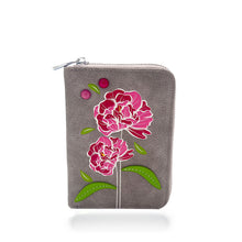 Load image into Gallery viewer, Espe Peony Sm Zip Around Wallet - Grey

