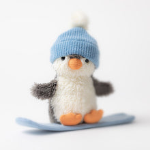 Load image into Gallery viewer, Jellycat Small Snowboarding Peanut Penguin
