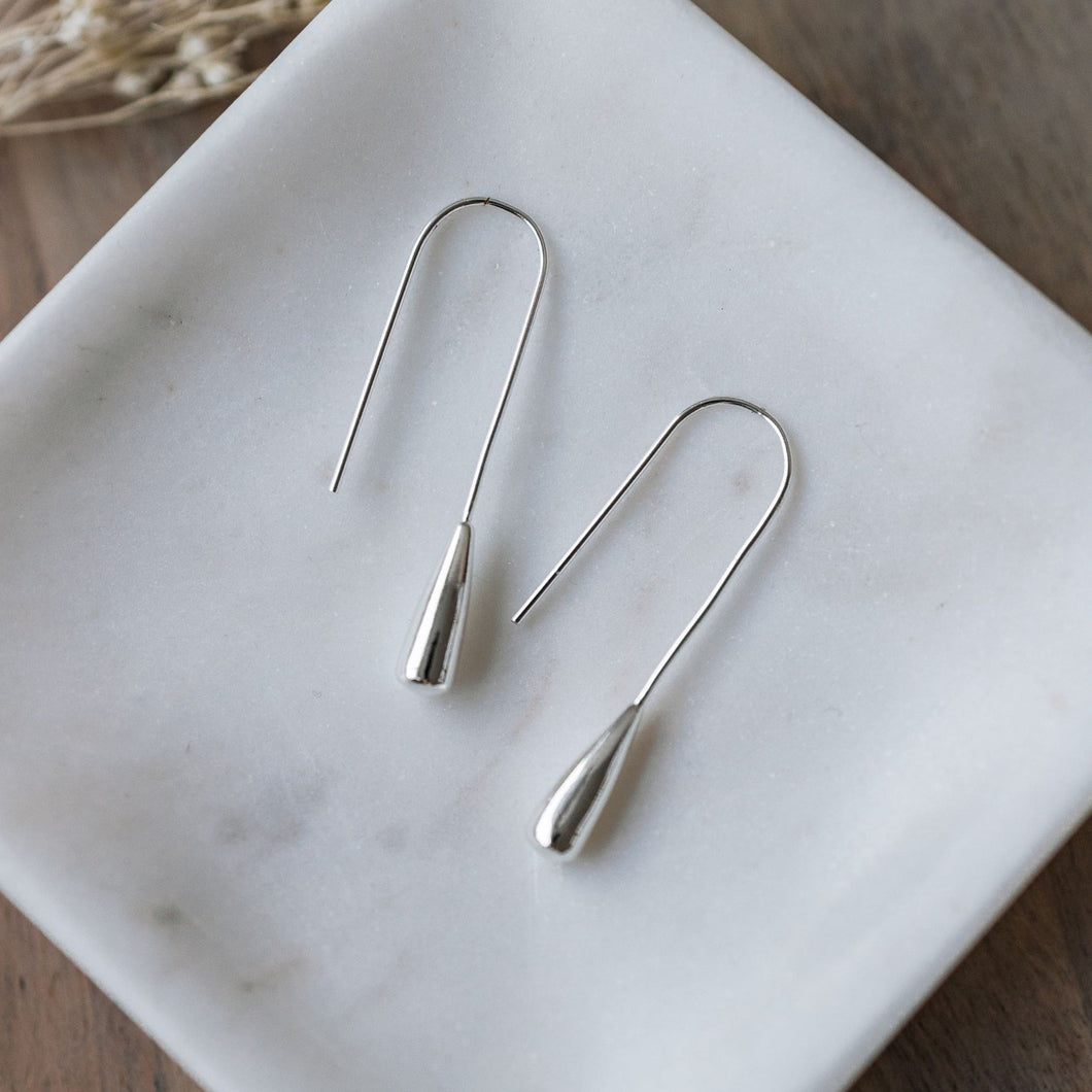 Pillar Earring - Silver Plated