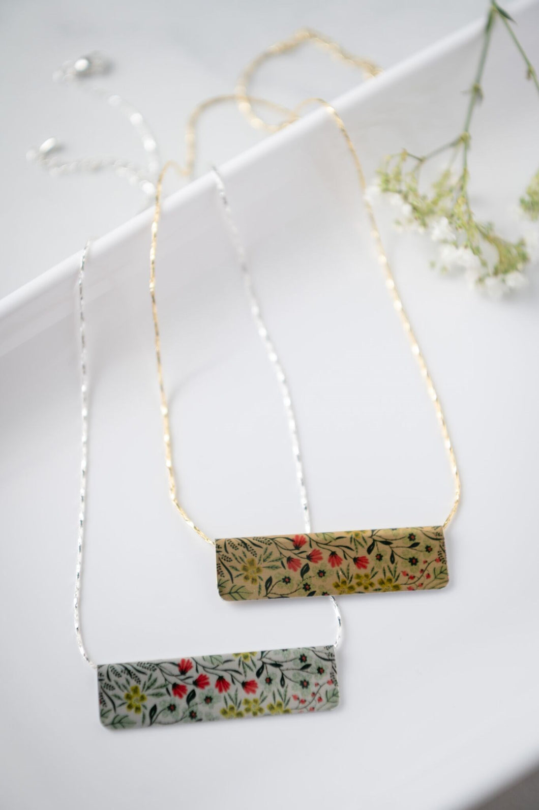 Sweet Meadow Bar Necklace - Silver (Giftologie)