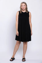 Load image into Gallery viewer, Rosalie Dress - Linen/Bamboo - Black (Blue Sky)
