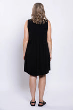 Load image into Gallery viewer, Rosalie Dress - Linen/Bamboo - Black (Blue Sky)
