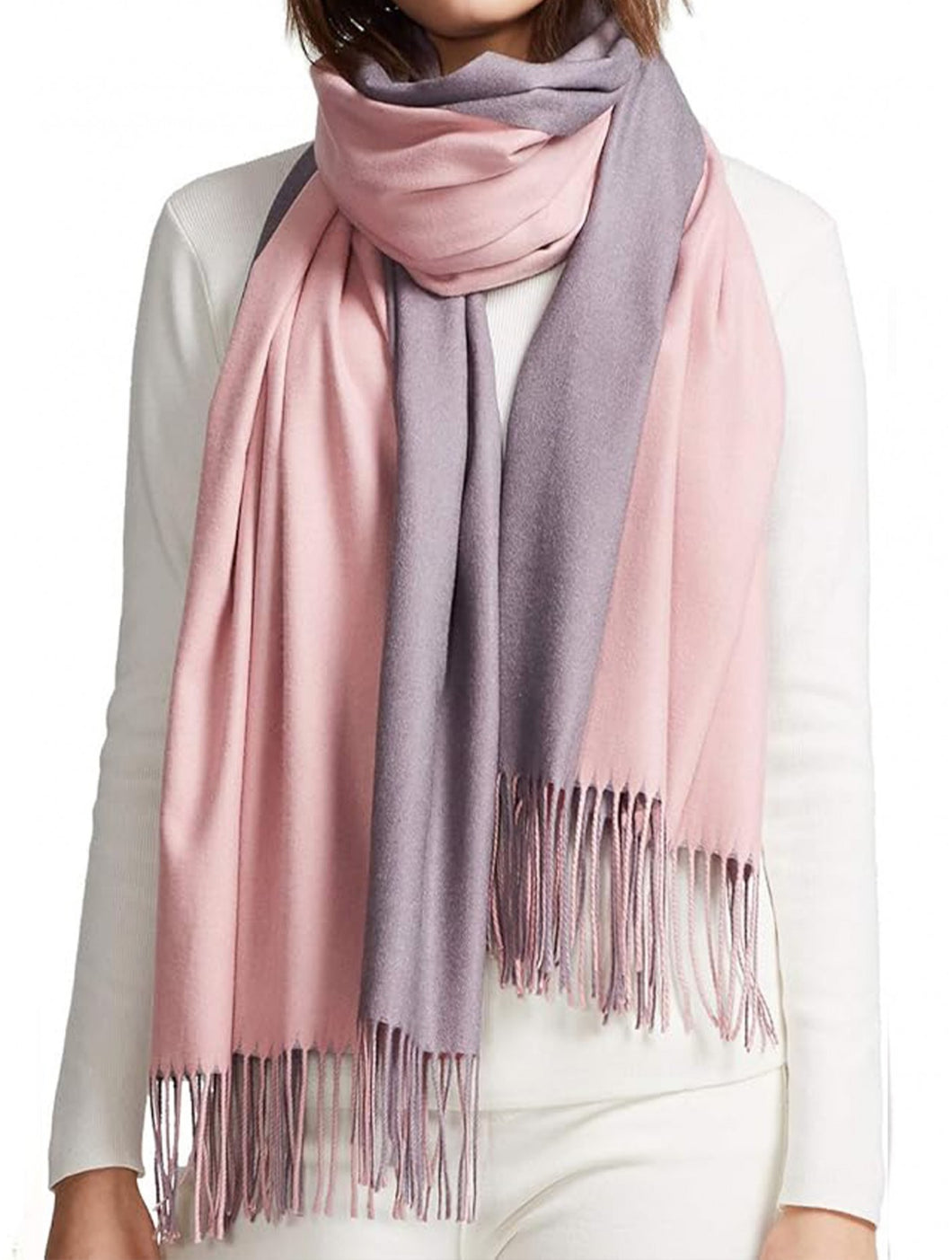 Two Tone Scarf - Pink