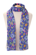 Load image into Gallery viewer, Purple Flowers Lightweight Scarf

