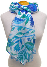 Load image into Gallery viewer, Crowned Crane Scarf - Blue
