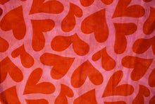 Load image into Gallery viewer, Large Hearts Scarf Pink/Red
