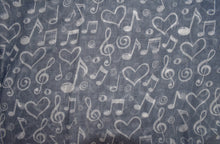 Load image into Gallery viewer, Music Love Notes Scarf - grey
