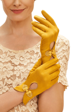 Load image into Gallery viewer, Powder Suki Faux Suede Gloves - Mustard
