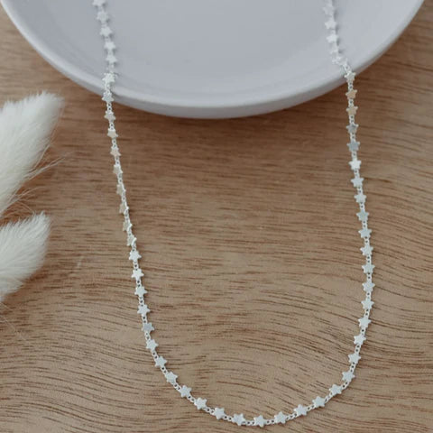 Row of Stars Necklace - Silver Plated