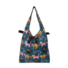 Load image into Gallery viewer, Feline Fiesta Foldable Shopper in mini Bag
