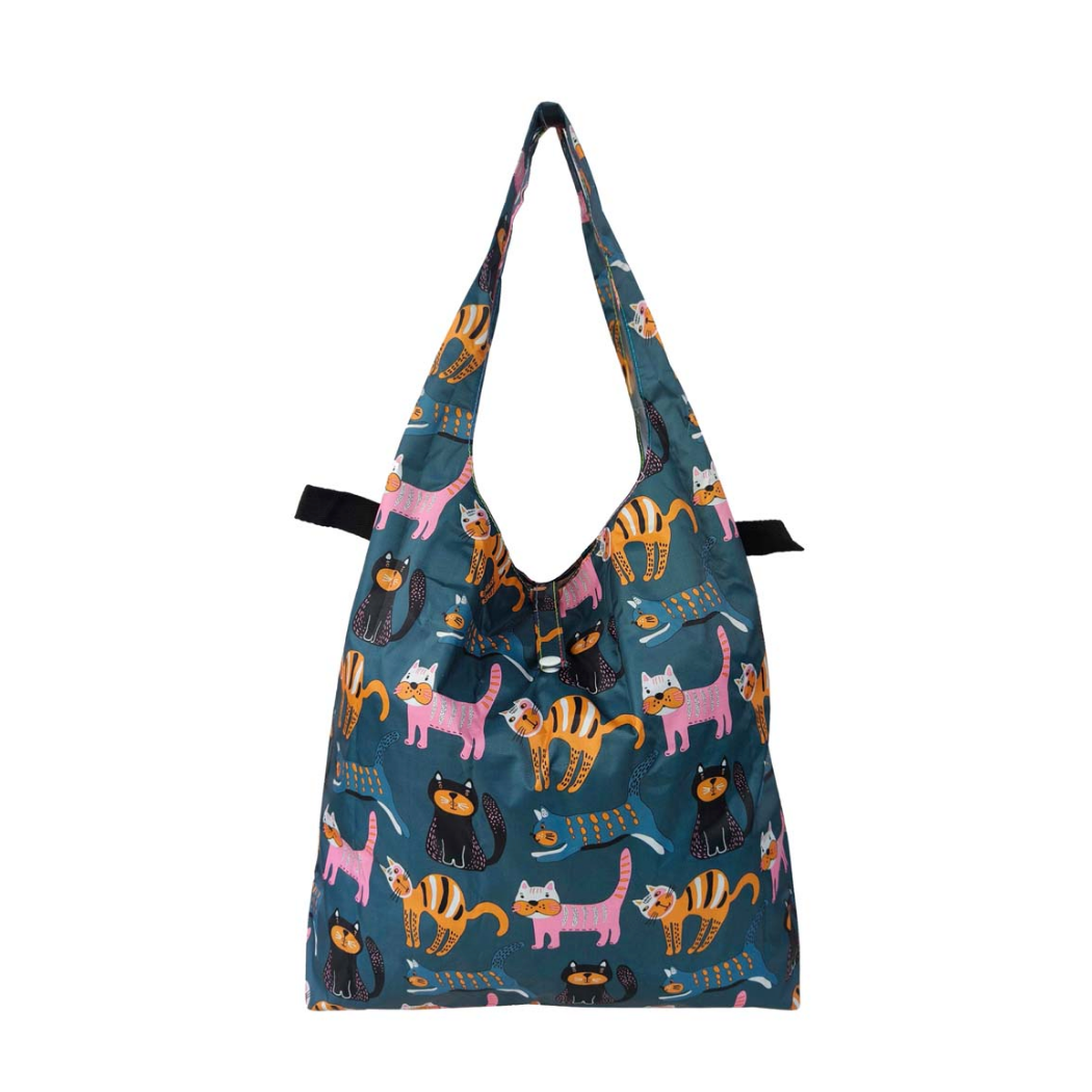 Feline Fiesta Foldable Shopper in mini Bag