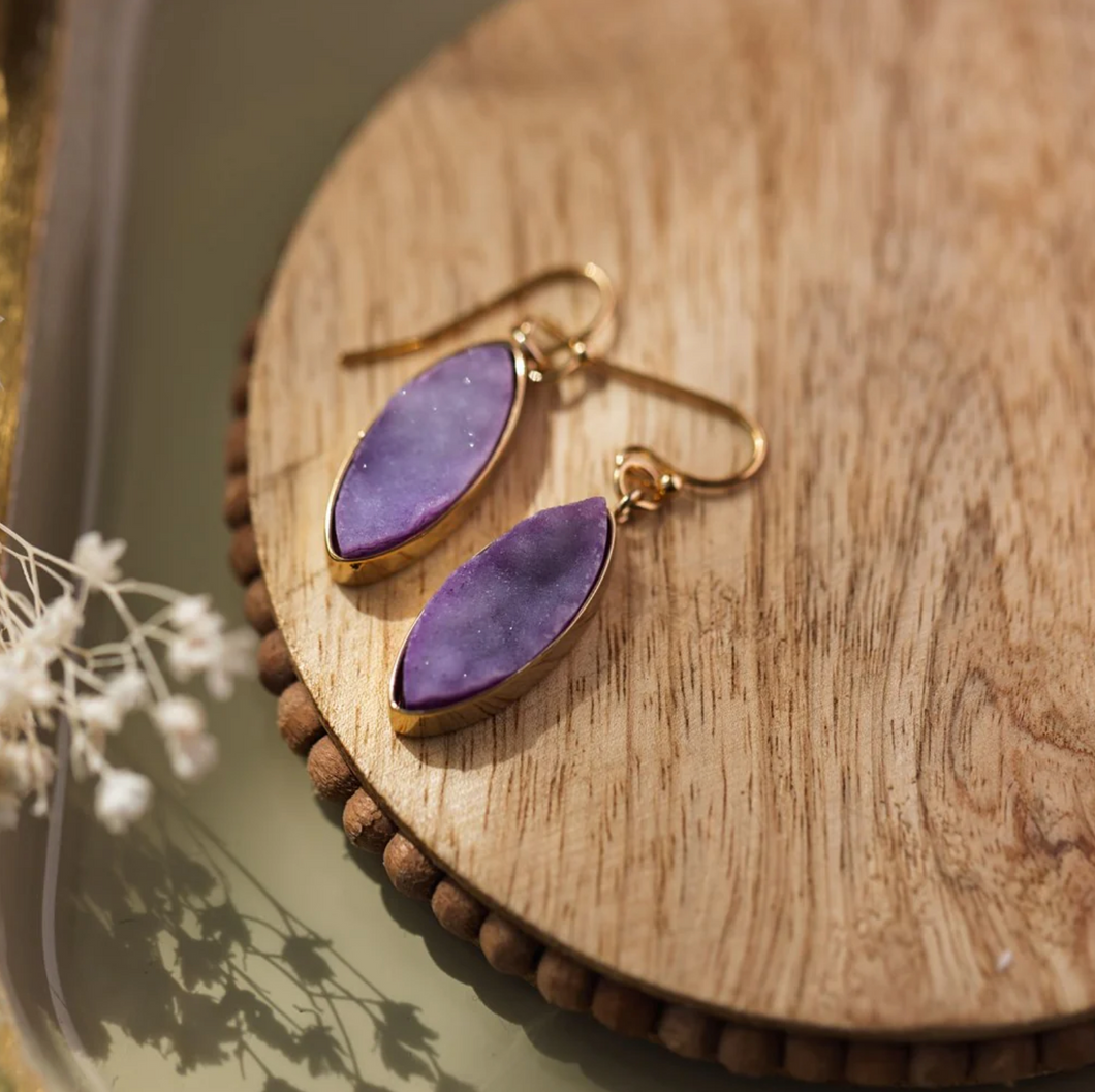 Moon Dance Earring - Gold Plated/Purple (Wild Abandon)