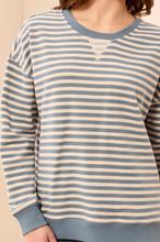 Load image into Gallery viewer, Striped Crew Neck - Blue Fog (Tribal)
