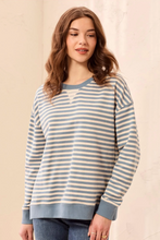 Load image into Gallery viewer, Striped Crew Neck - Blue Fog (Tribal)
