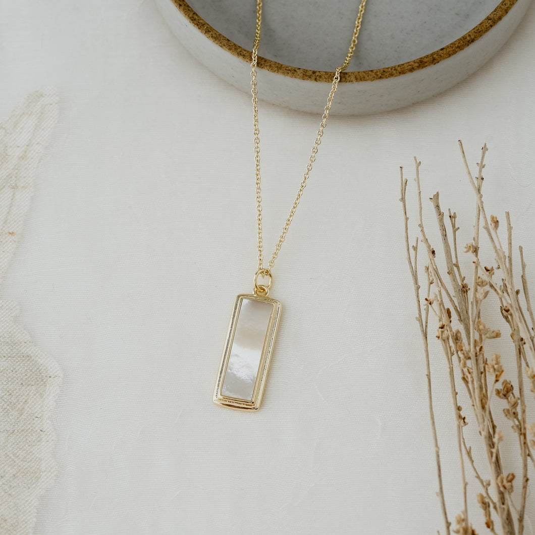 Seraphina Necklace - gold plt/mop