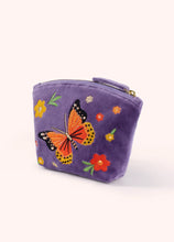 Load image into Gallery viewer, Bonny Butterfly Mini Velvet Pouch (Powder)
