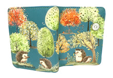 Load image into Gallery viewer, Forest Hedgehog Small Wallet - Teal
