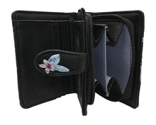 Load image into Gallery viewer, Floral Bird Small Wallet - black
