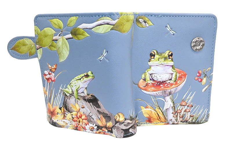 Frog Forest Small Wallet - Sky Blue