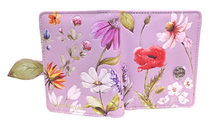 Summer Wild Flowers Small Wallet - Mauve