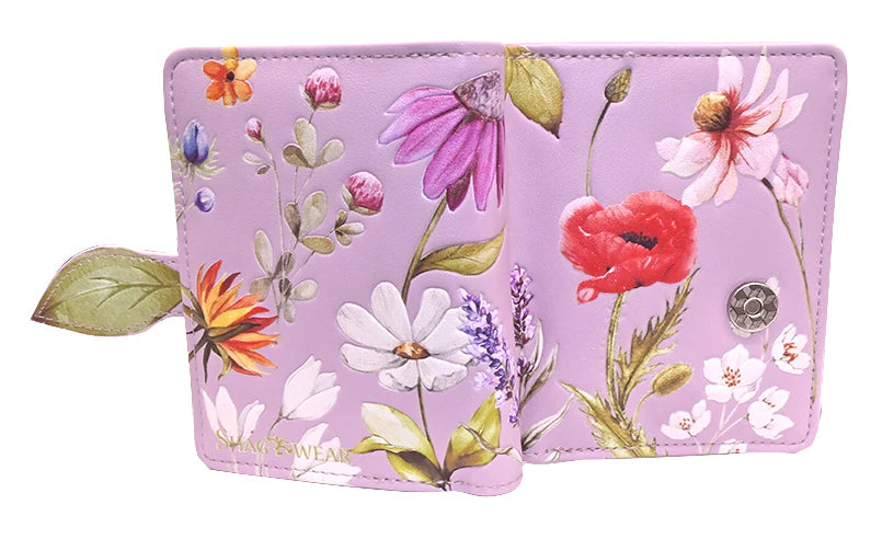 Summer Wild Flowers Small Wallet - Mauve